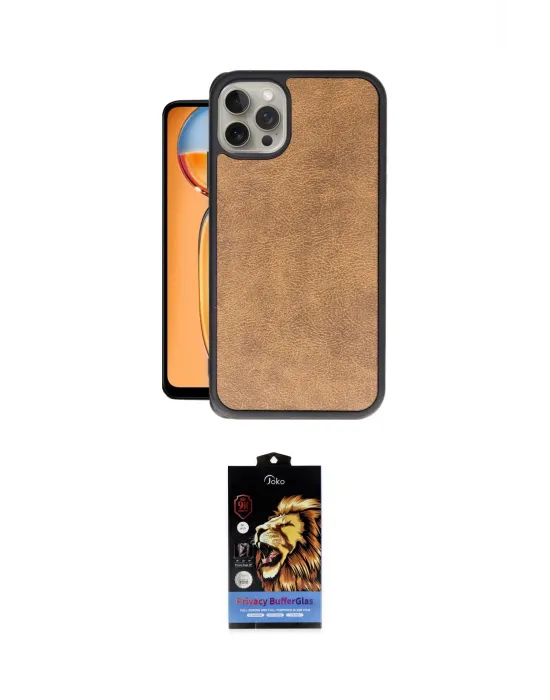 ieg™ iPhone 14 Pro Kılıf Kıvılcım Işık Serisi - Siyah Buffer Hayalet Cam Ekran Koruyucu