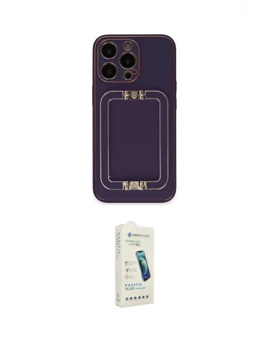 ieg™ iPhone 14 Pro Kılıf Kozmos Minimal Prime - Şeffaf Pasifik Cam Ekran Koruyucu
