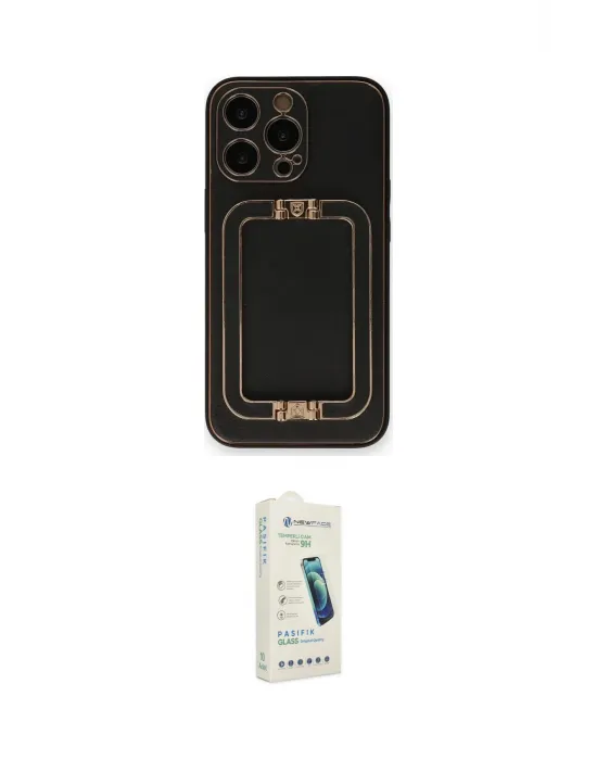 ieg™ iPhone 14 Pro Kılıf Kozmos Minimal Prime - Şeffaf Pasifik Cam Ekran Koruyucu