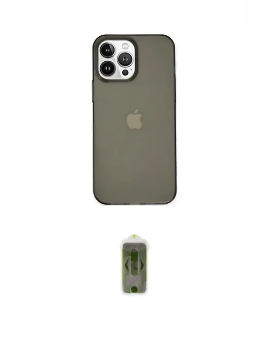 ieg™ iPhone 14 Pro Kılıf Kutup Doku Koleksiyonu - Siyah Joko Magic 5D Hayalet Cam
