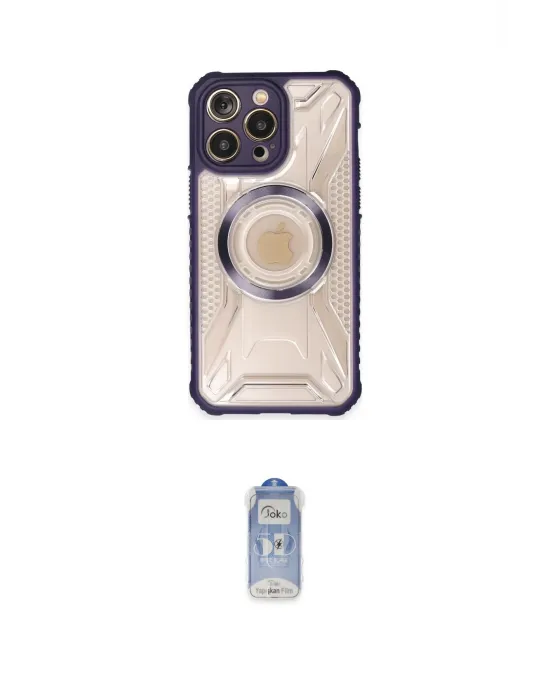 ieg™ iPhone 14 Pro Kılıf Kutup Modern - Siyah Joko Magic 5D Cam