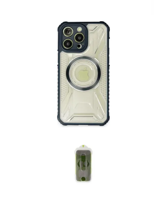 ieg™ iPhone 14 Pro Kılıf Kutup Modern - Siyah Joko Magic 5D Hayalet Cam