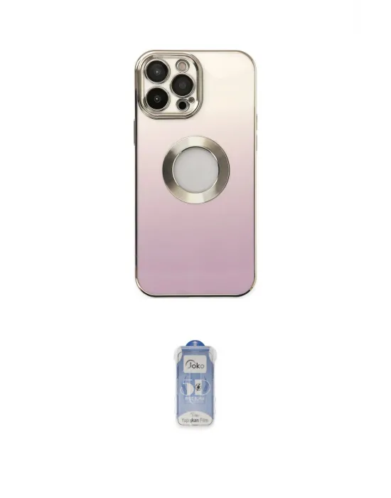 ieg™ iPhone 14 Pro Kılıf Kutup Yansıma Özel Seri - Siyah Joko Magic 5D Cam