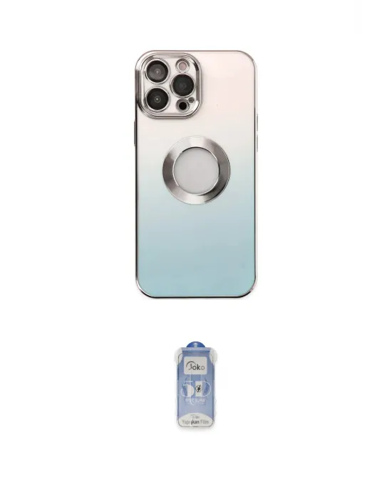 ieg™ iPhone 14 Pro Kılıf Kutup Yansıma Özel Seri - Siyah Joko Magic 5D Cam
