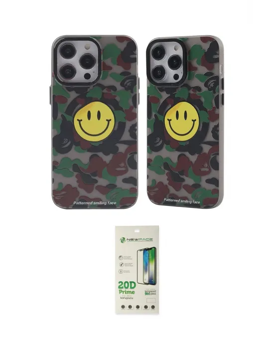 ieg™ iPhone 14 Pro Kılıf Nova Doku Koleksiyonu - Siyah 20D Premium Cam Ekran Koruyucu
