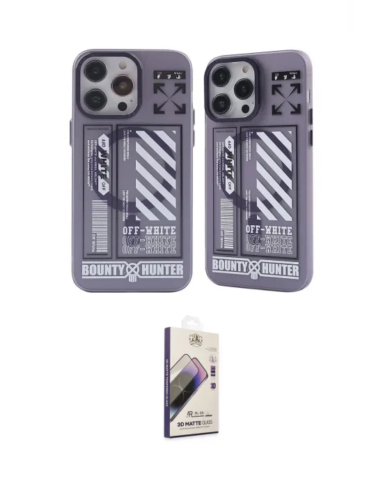 ieg™ iPhone 14 Pro Kılıf Nova Doku Koleksiyonu - Siyah Bilvis 3D Mat Cam Ekran Koruyucu