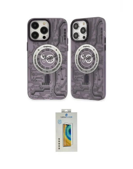 ieg™ iPhone 14 Pro Kılıf Nova Doku Koleksiyonu - Siyah Polymer Nano Ekran Koruyucu