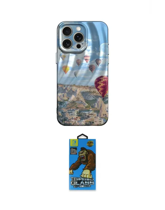 ieg™ iPhone 14 Pro Kılıf Nova Doku Prime - Siyah 18D Cam Ekran Koruyucu