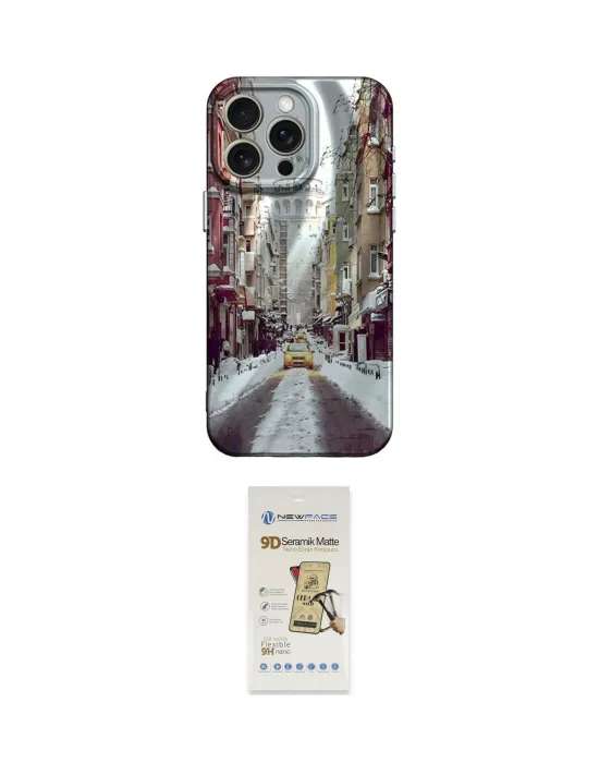 ieg™ iPhone 14 Pro Kılıf Nova Doku Prime - Siyah Mat Seramik Nano Ekran Koruyucu