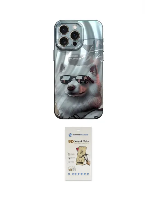 ieg™ iPhone 14 Pro Kılıf Nova Doku Prime - Siyah Mat Seramik Nano Ekran Koruyucu
