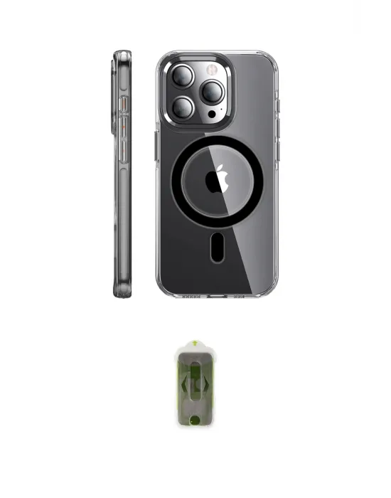 ieg™ iPhone 14 Pro Kılıf Nova Doku - Siyah Joko Magic 5D Hayalet Cam