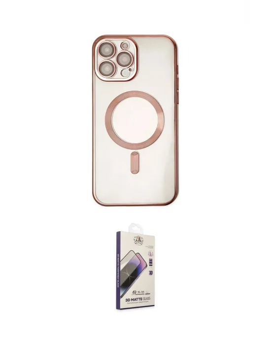 ieg™ iPhone 14 Pro Kılıf Nova Işık Özel Seri - Siyah Bilvis 3D Mat Cam Ekran Koruyucu