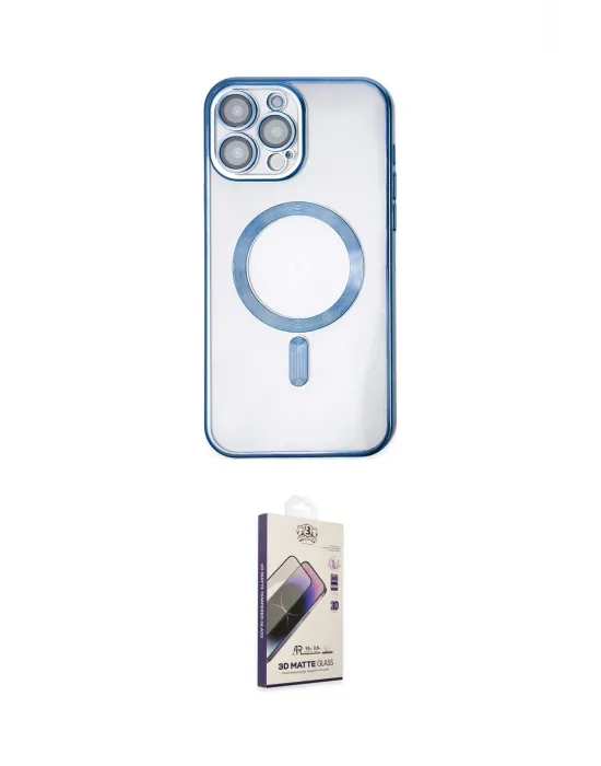 ieg™ iPhone 14 Pro Kılıf Nova Işık Özel Seri - Siyah Bilvis 3D Mat Cam Ekran Koruyucu