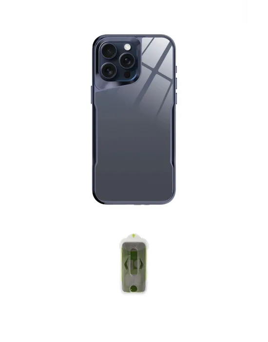 ieg™ iPhone 14 Pro Kılıf Odak Doku - Siyah Joko Magic 5D Hayalet Cam