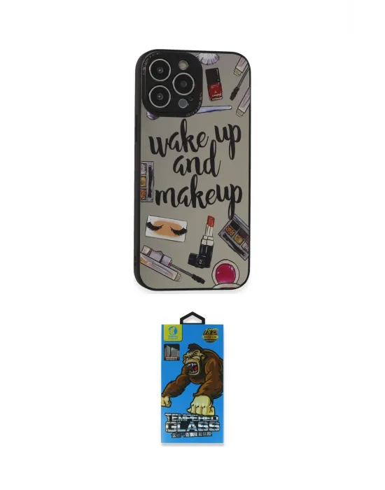 ieg™ iPhone 14 Pro Kılıf Odak Klasik Serisi - Siyah 18D Cam Ekran Koruyucu