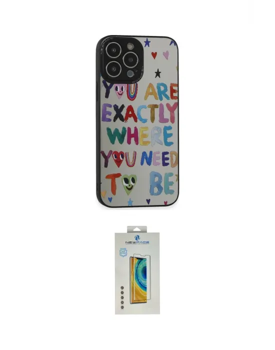 ieg™ iPhone 14 Pro Kılıf Odak Klasik Serisi - Siyah Polymer Nano Ekran Koruyucu