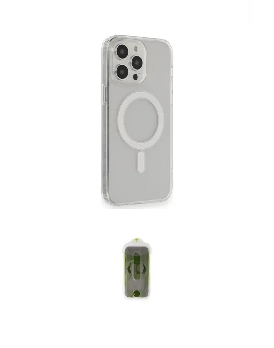 ieg™ iPhone 14 Pro Kılıf Pusula Çizgi Koleksiyonu - Siyah Joko Magic 5D Hayalet Cam