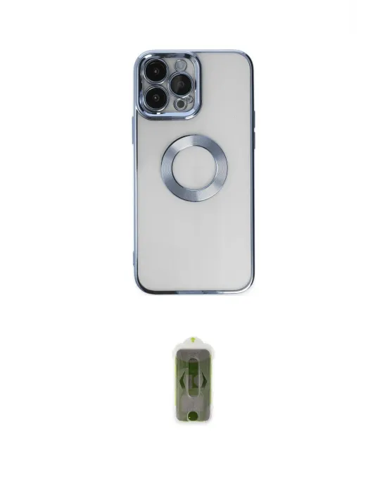 ieg™ iPhone 14 Pro Kılıf Pusula Form - Siyah Joko Magic 5D Hayalet Cam