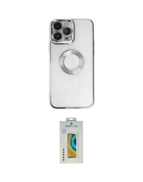 ieg™ iPhone 14 Pro Kılıf Pusula Form - Siyah Polymer Nano Ekran Koruyucu
