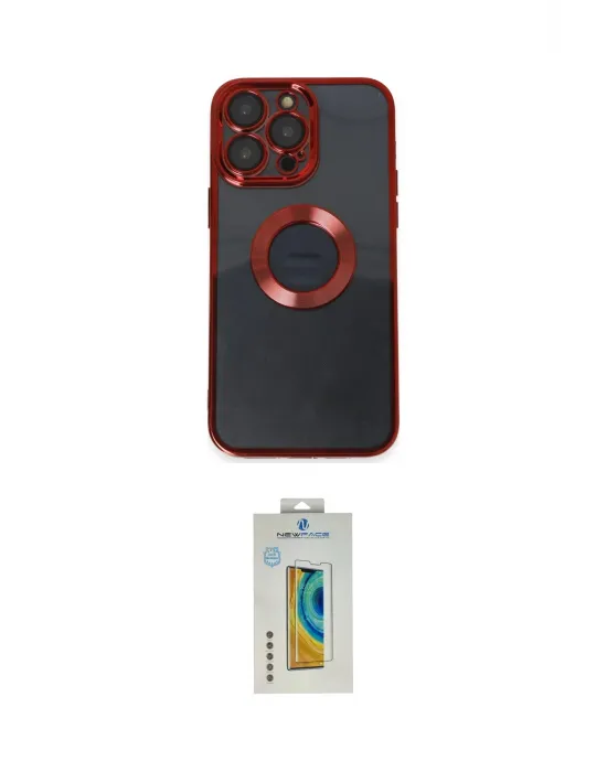 ieg™ iPhone 14 Pro Kılıf Pusula Form - Siyah Polymer Nano Ekran Koruyucu