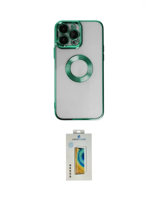 ieg™ iPhone 14 Pro Kılıf Pusula Form - Siyah Polymer Nano Ekran Koruyucu