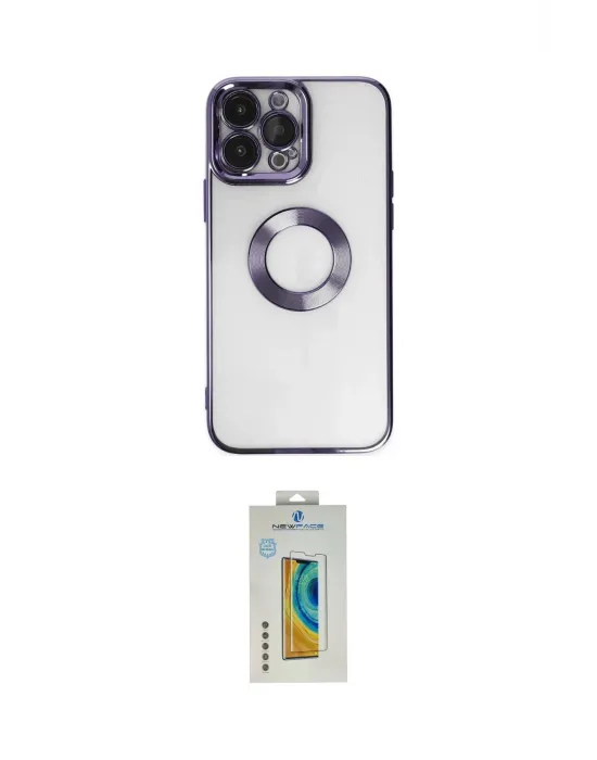 ieg™ iPhone 14 Pro Kılıf Pusula Form - Siyah Polymer Nano Ekran Koruyucu
