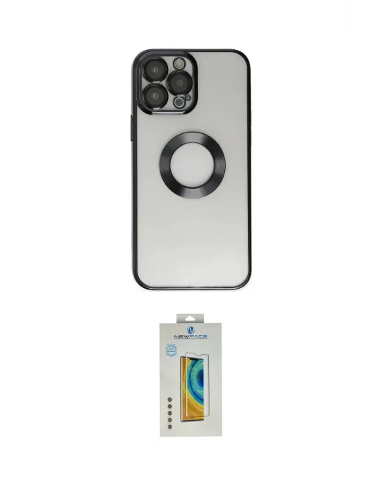 ieg™ iPhone 14 Pro Kılıf Pusula Form - Siyah Polymer Nano Ekran Koruyucu