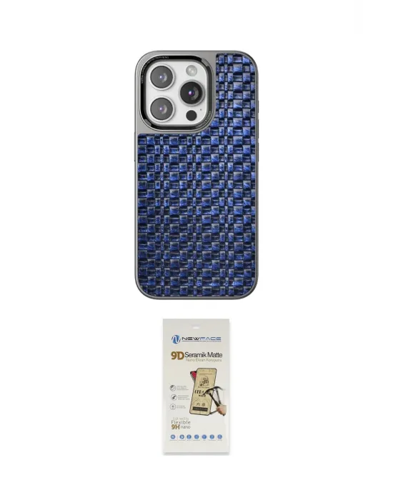 ieg™ iPhone 14 Pro Kılıf Siluet Form Serisi - Siyah Mat Seramik Nano Ekran Koruyucu