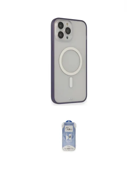 ieg™ iPhone 14 Pro Kılıf Siluet Işık Koleksiyonu - Siyah Joko Magic 5D Cam