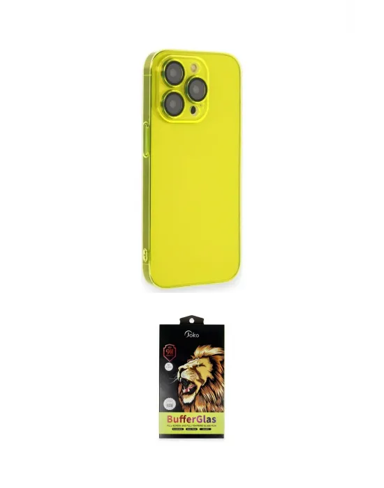 ieg™ iPhone 14 Pro Kılıf Siluet Minimal Özel Seri - Siyah Buffer Cam Ekran Koruyucu