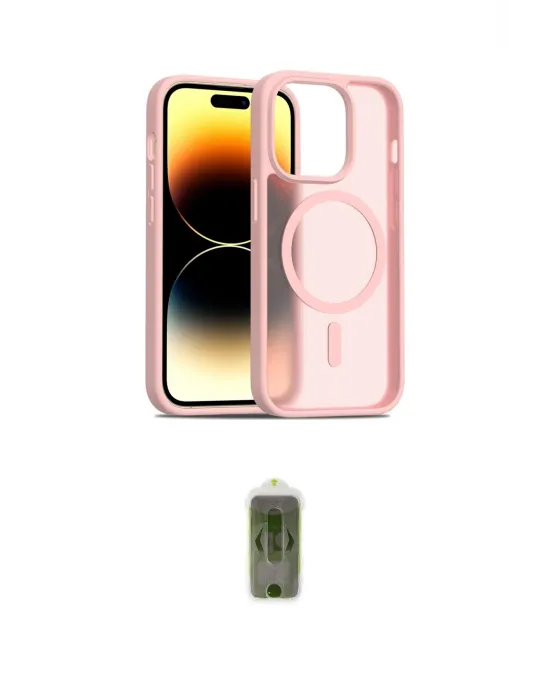 ieg™ iPhone 14 Pro Kılıf Siluet Minimal Prime - Siyah Joko Magic 5D Hayalet Cam