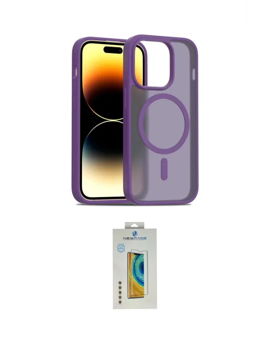 ieg™ iPhone 14 Pro Kılıf Siluet Minimal Prime - Siyah Polymer Nano Ekran Koruyucu