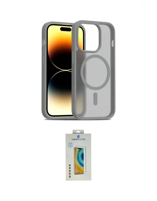 ieg™ iPhone 14 Pro Kılıf Siluet Minimal Prime - Siyah Polymer Nano Ekran Koruyucu