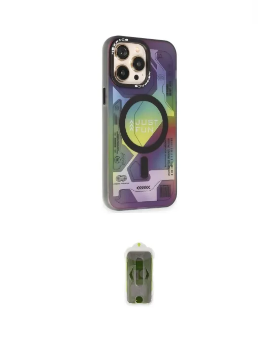 ieg™ iPhone 14 Pro Kılıf Siluet Modern Koleksiyonu - Siyah Joko Magic 5D Hayalet Cam