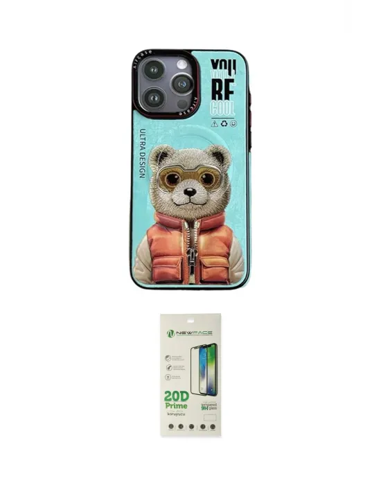 ieg™ iPhone 14 Pro Kılıf Siluet Modern Özel Seri - Siyah 20D Premium Cam Ekran Koruyucu