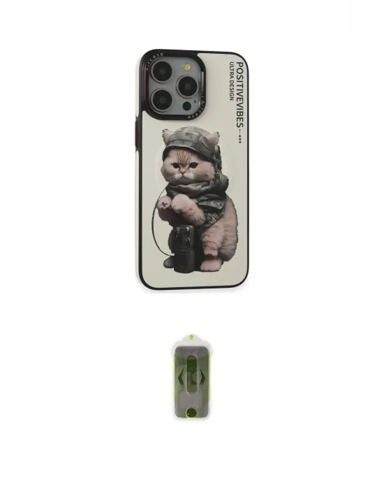 ieg™ iPhone 14 Pro Kılıf Siluet Modern Özel Seri - Siyah Joko Magic 5D Hayalet Cam