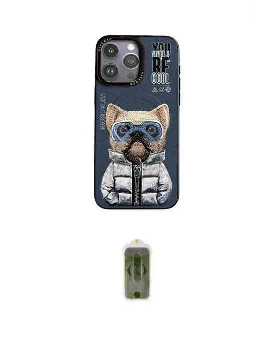 ieg™ iPhone 14 Pro Kılıf Siluet Modern Özel Seri - Siyah Joko Magic 5D Hayalet Cam