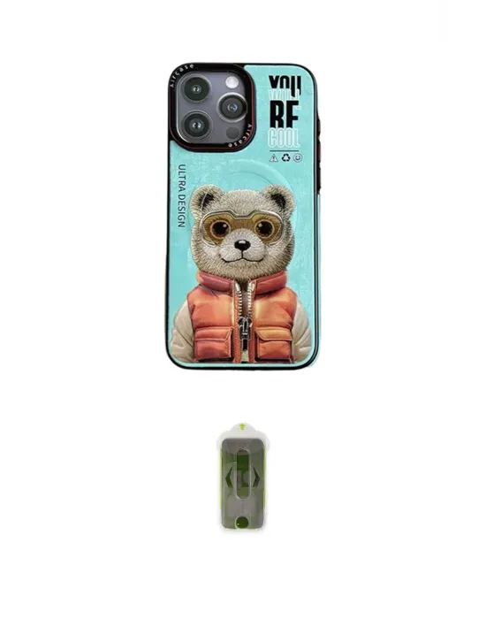 ieg™ iPhone 14 Pro Kılıf Siluet Modern Özel Seri - Siyah Joko Magic 5D Hayalet Cam