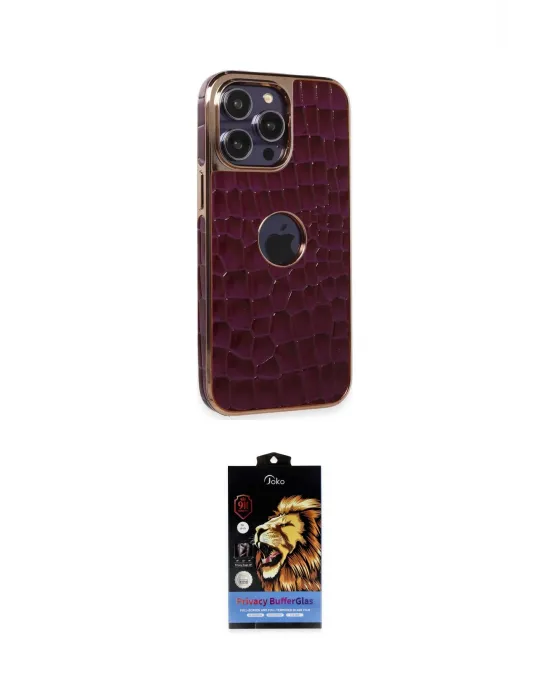ieg™ iPhone 14 Pro Kılıf Ufuk Form Prime - Siyah Buffer Hayalet Cam Ekran Koruyucu