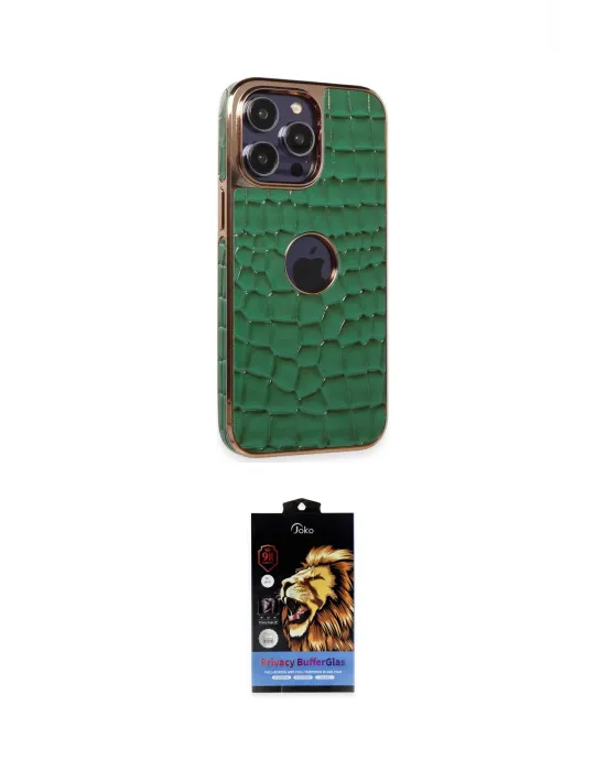 ieg™ iPhone 14 Pro Kılıf Ufuk Form Prime - Siyah Buffer Hayalet Cam Ekran Koruyucu