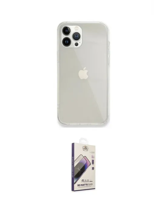 ieg™ iPhone 14 Pro Kılıf Vadi Asil Prime - Siyah Bilvis 3D Mat Cam Ekran Koruyucu