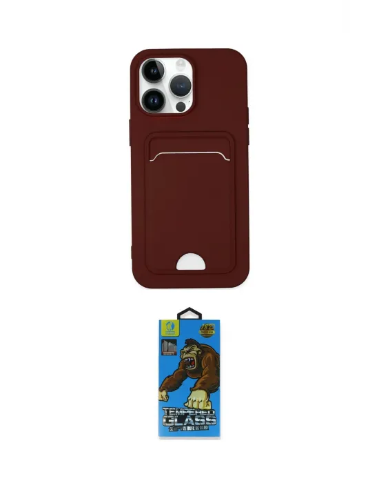 ieg™ iPhone 14 Pro Kılıf Vadi Çizgi Prime - Siyah 18D Cam Ekran Koruyucu
