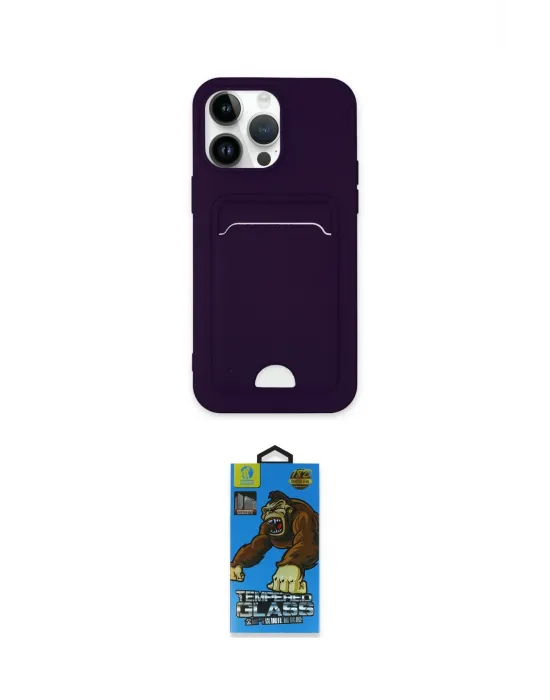 ieg™ iPhone 14 Pro Kılıf Vadi Çizgi Prime - Siyah 18D Cam Ekran Koruyucu