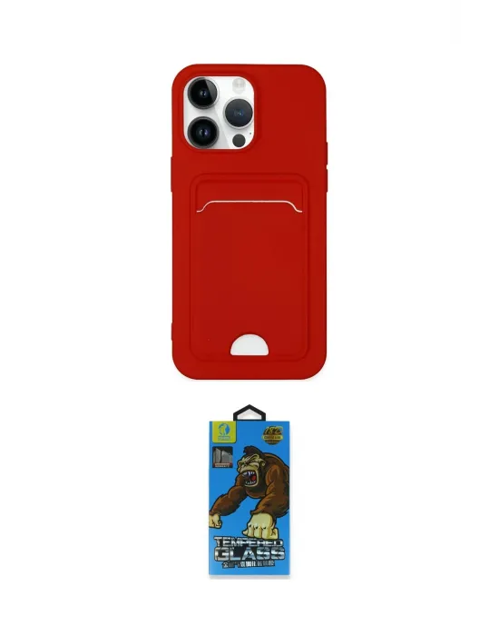 ieg™ iPhone 14 Pro Kılıf Vadi Çizgi Prime - Siyah 18D Cam Ekran Koruyucu