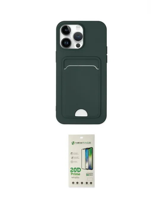ieg™ iPhone 14 Pro Kılıf Vadi Çizgi Prime - Siyah 20D Premium Cam Ekran Koruyucu