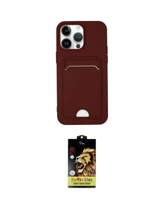 ieg™ iPhone 14 Pro Kılıf Vadi Çizgi Prime - Siyah Buffer Cam Ekran Koruyucu