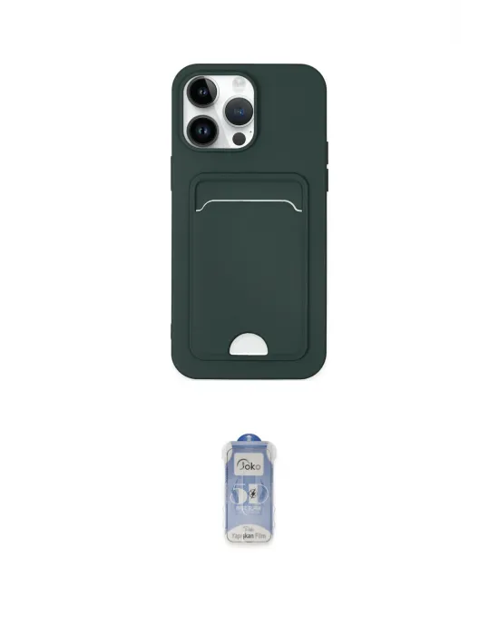 ieg™ iPhone 14 Pro Kılıf Vadi Çizgi Prime - Siyah Joko Magic 5D Cam