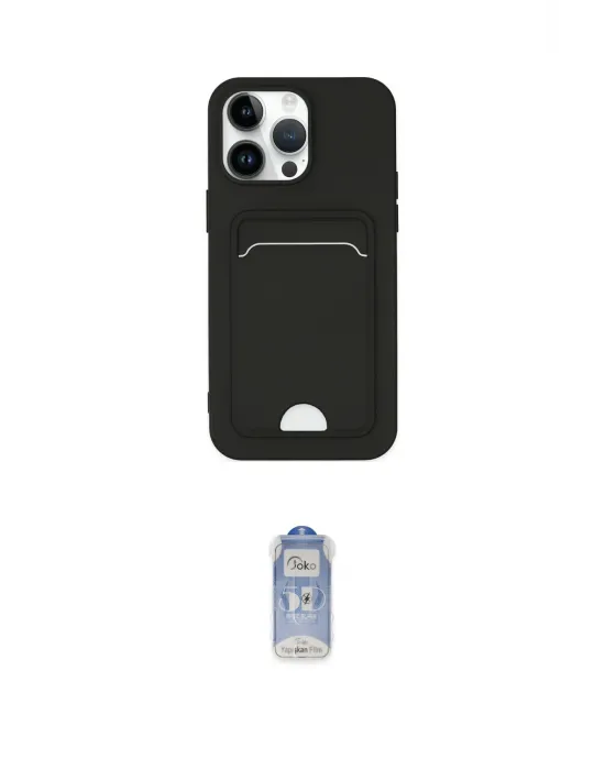 ieg™ iPhone 14 Pro Kılıf Vadi Çizgi Prime - Siyah Joko Magic 5D Cam