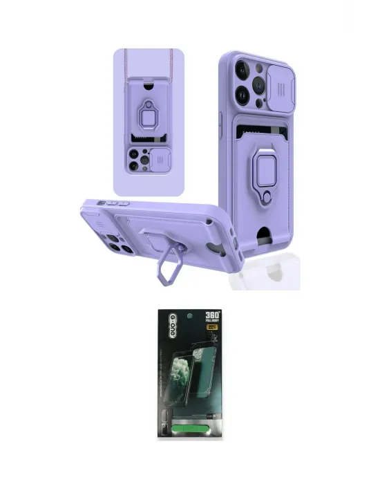 ieg™ iPhone 14 Pro Kılıf Vadi Form Prime - Siyah 360 Mat Full Body Arka Koruyucu
