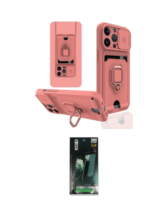 ieg™ iPhone 14 Pro Kılıf Vadi Form Prime - Siyah 360 Mat Full Body Arka Koruyucu